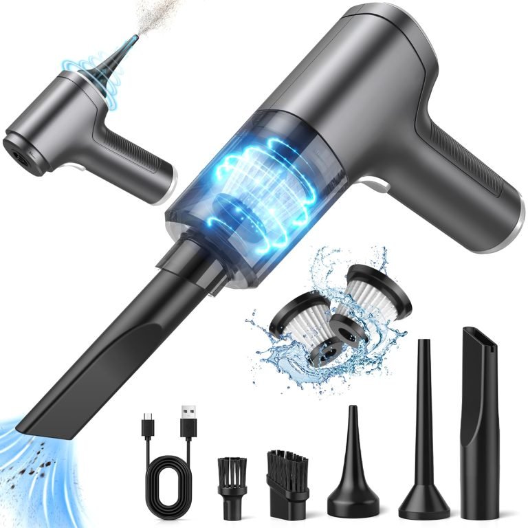 Happhooh: Aspirador de Mano 4 en 1 sin Cable - Potente, Recargable y Ligero para Coche, Hogar y Oficina