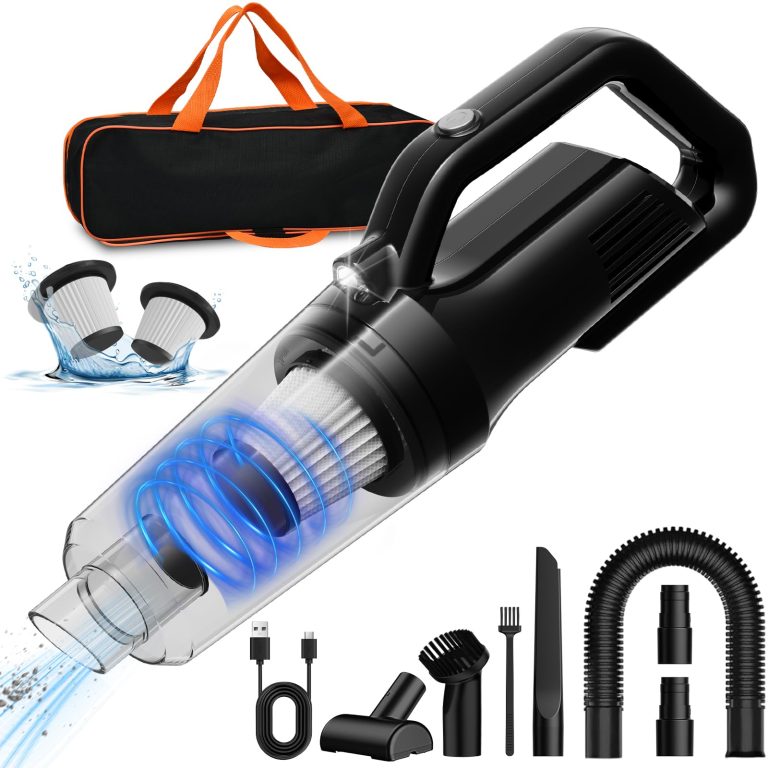 Bootek Aspirador de Mano Sin Cable: Potente, Recargable y con Filtros HEPA Lavables para Coche y Hogar