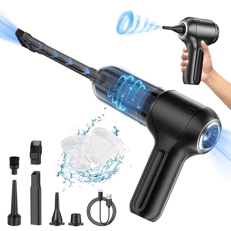 Journeyside Aspirador de Mano: Potente y Sin Cable, Ideal para Coche, Oficina y Hogar - 12,000PA de Potencia