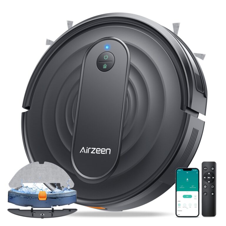 Airzeen Robot Aspirador y Fregasuelos: Potente Limpieza 3 en 1 para tu Hogar